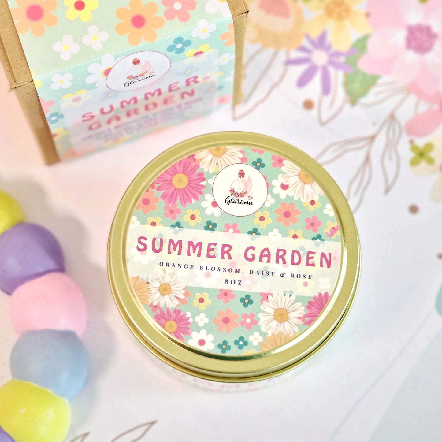Summer Garden Scented Tin Candle