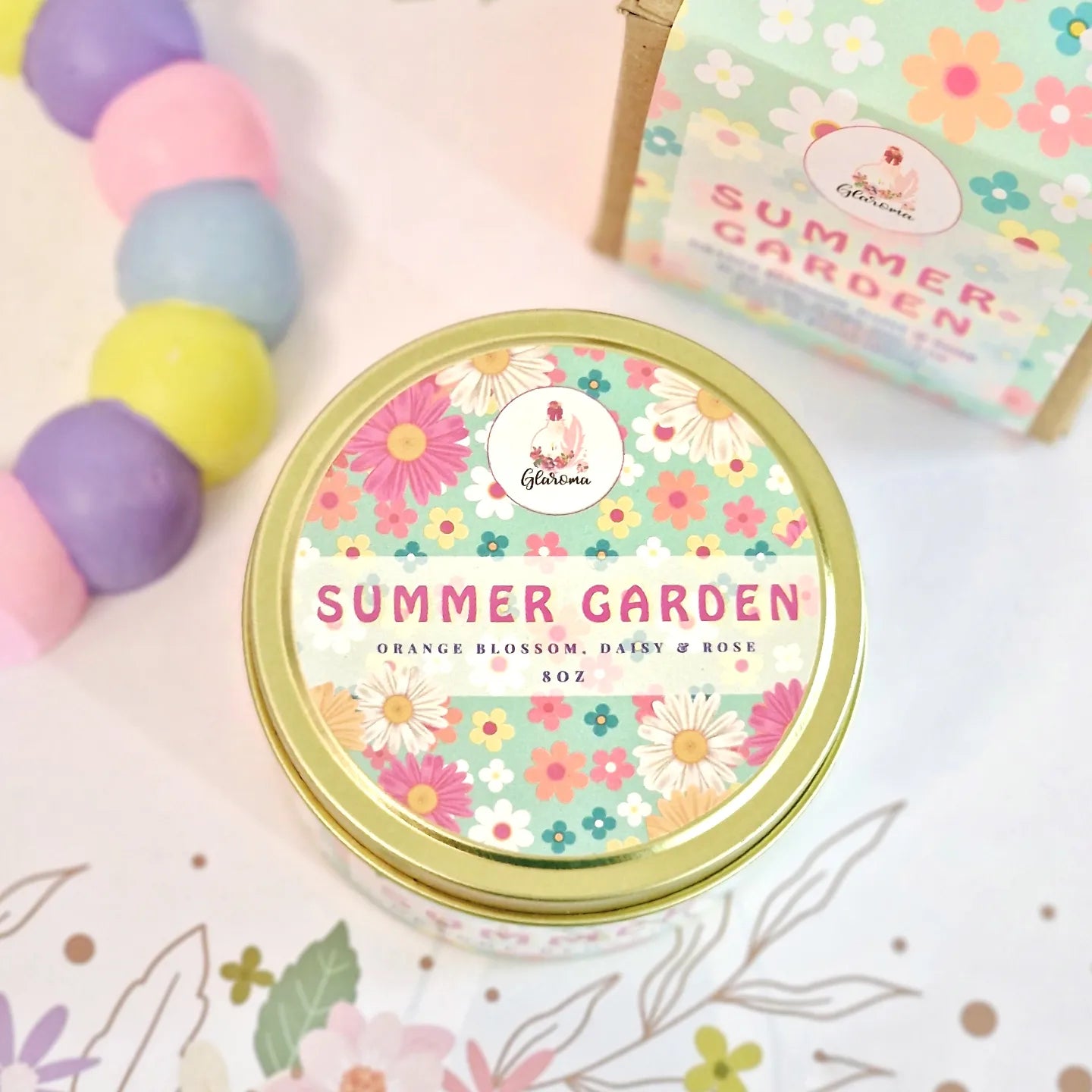 Summer Garden Scented Tin Candle