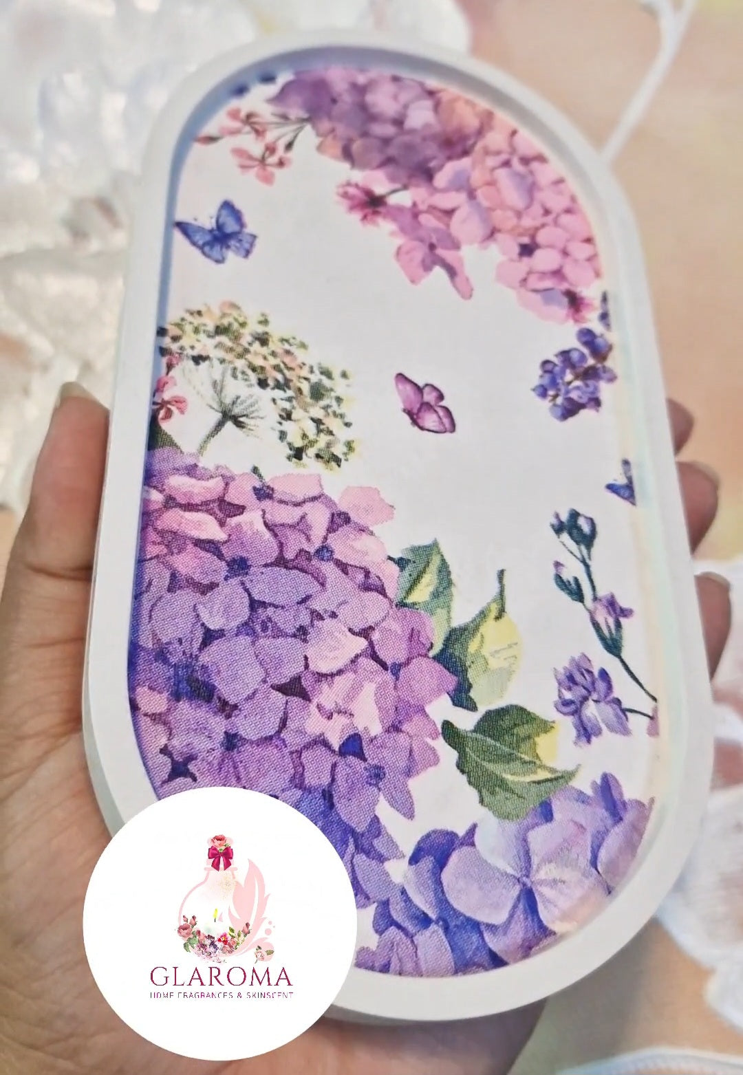 Hydrangea Bloom - Art Deco Tray