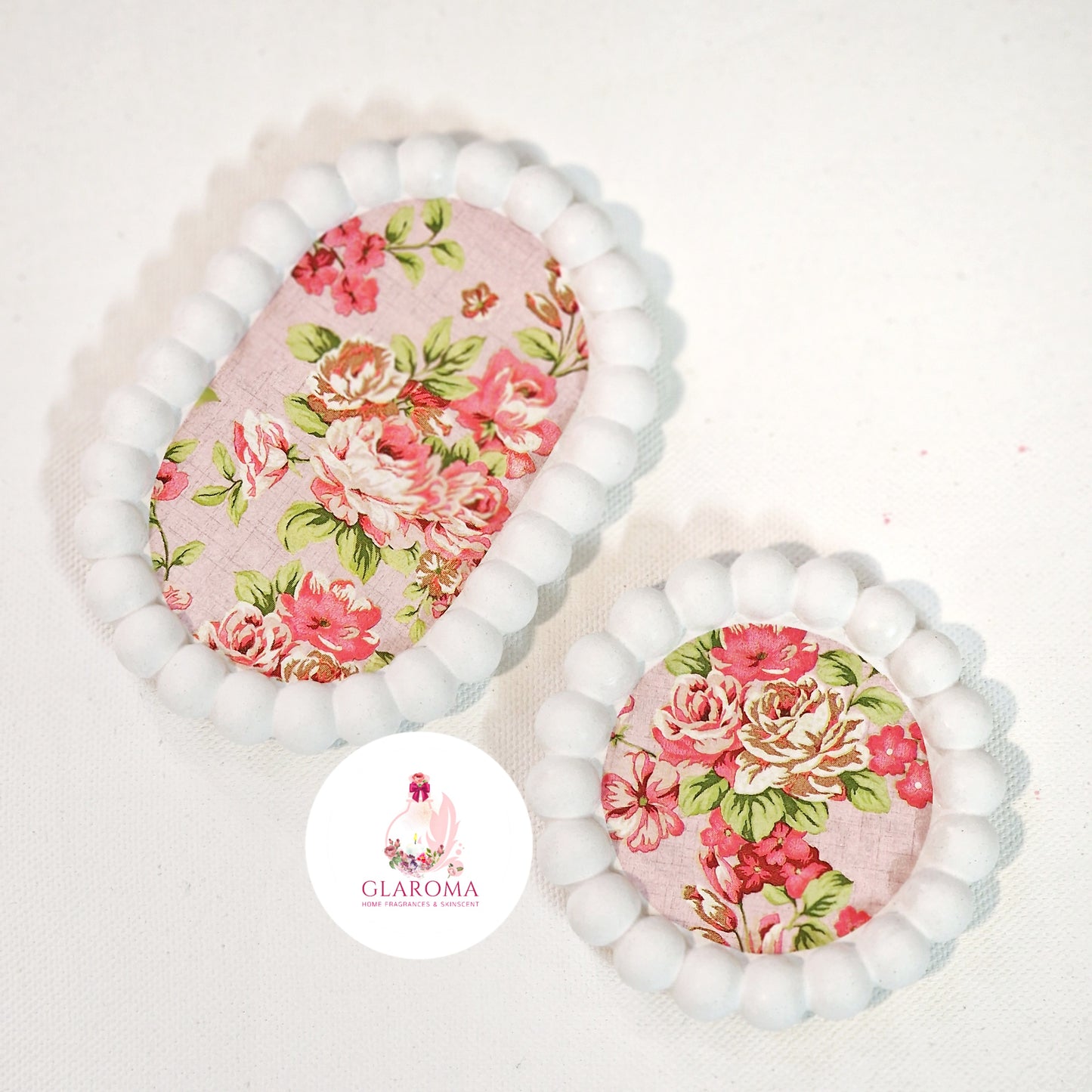 Beaded Floral Story - Art Deco Tray