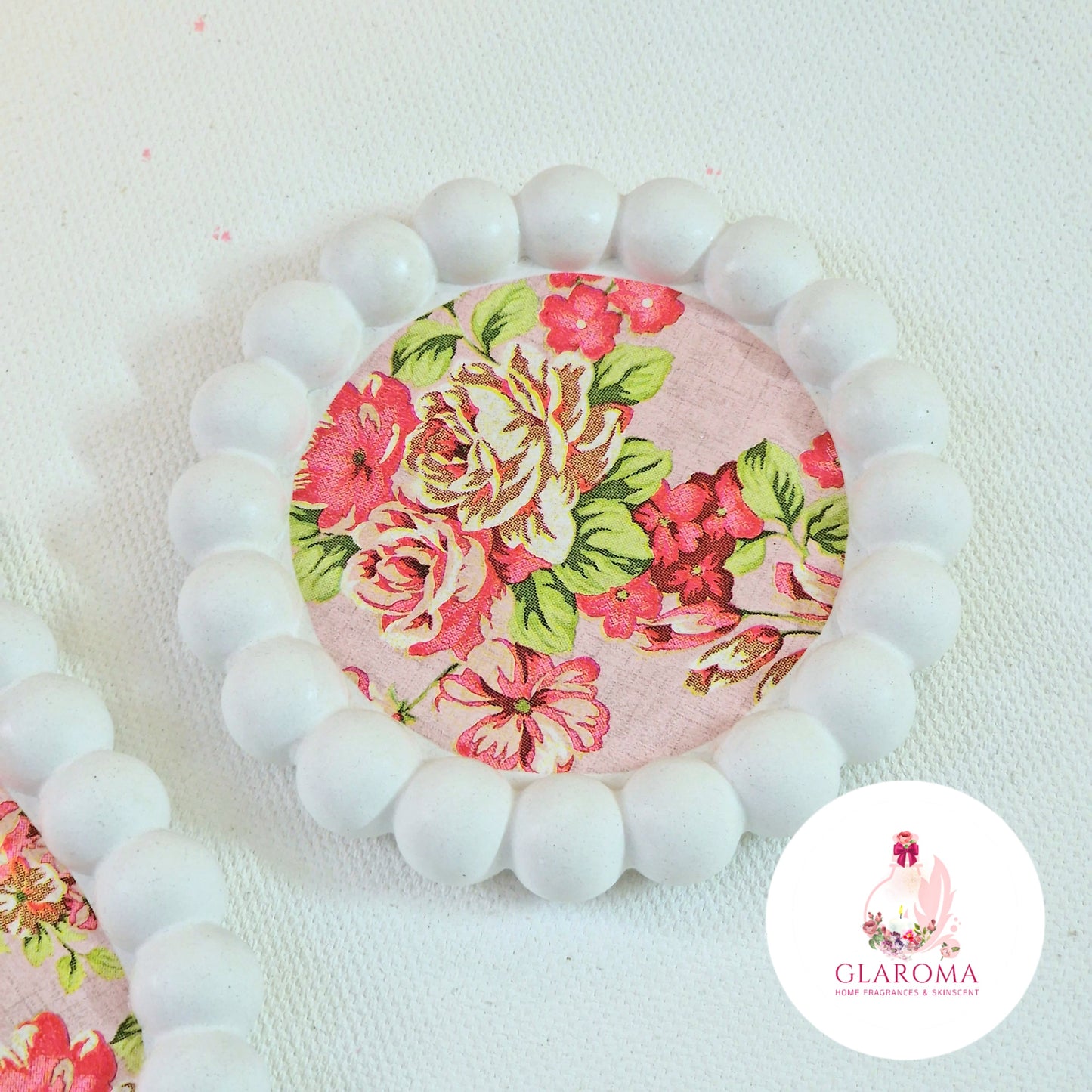 Beaded Floral Story - Art Deco Tray