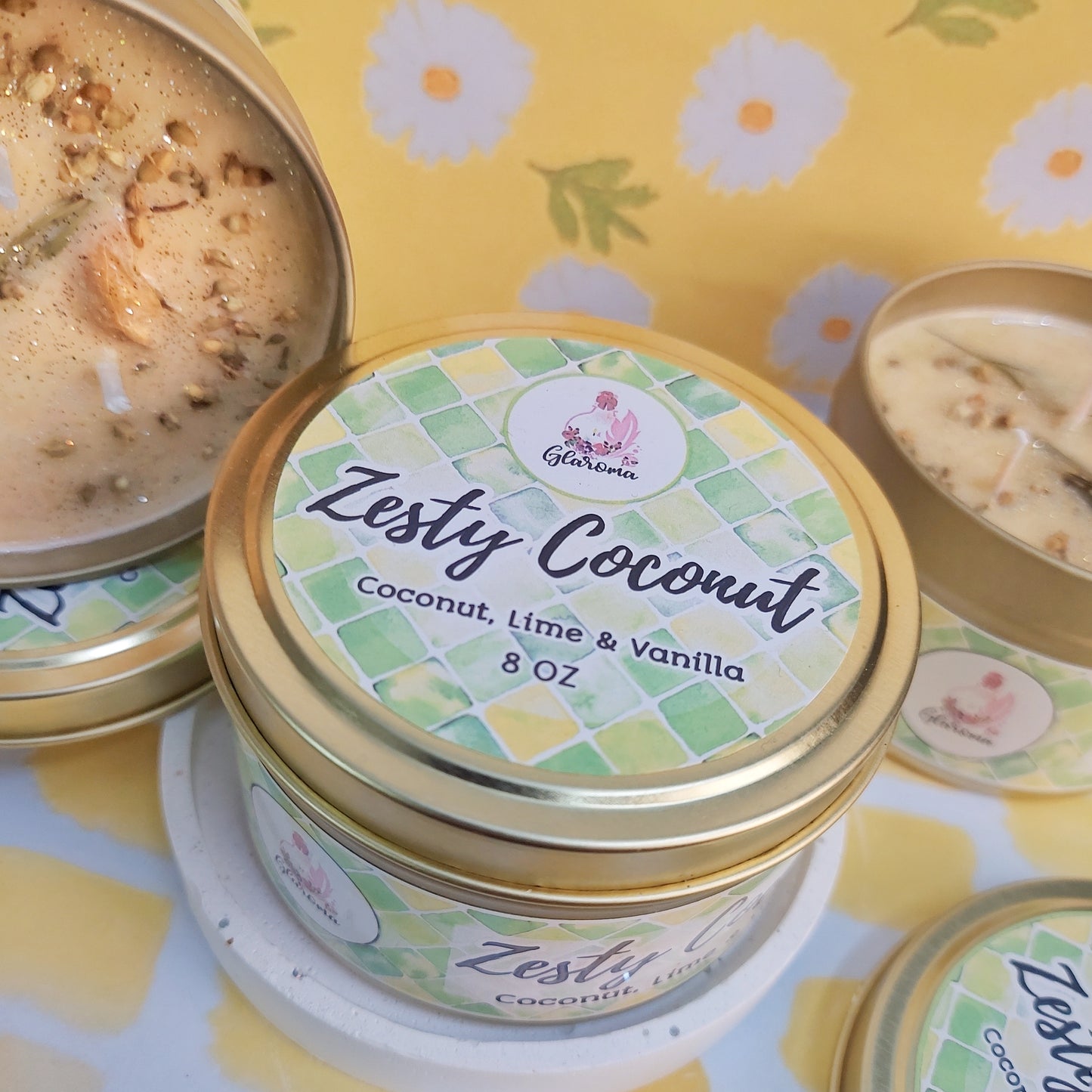 Zesty Coconut Tin Candle