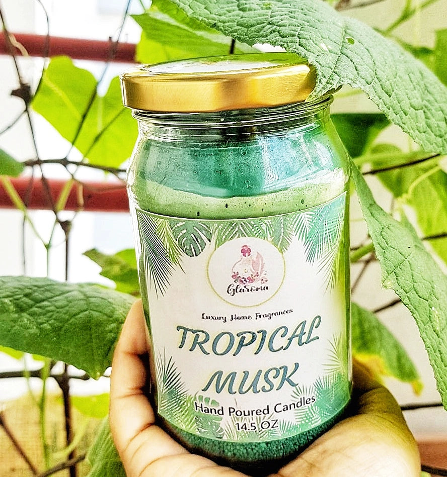 Tropical Musk Scented Candle - Sale