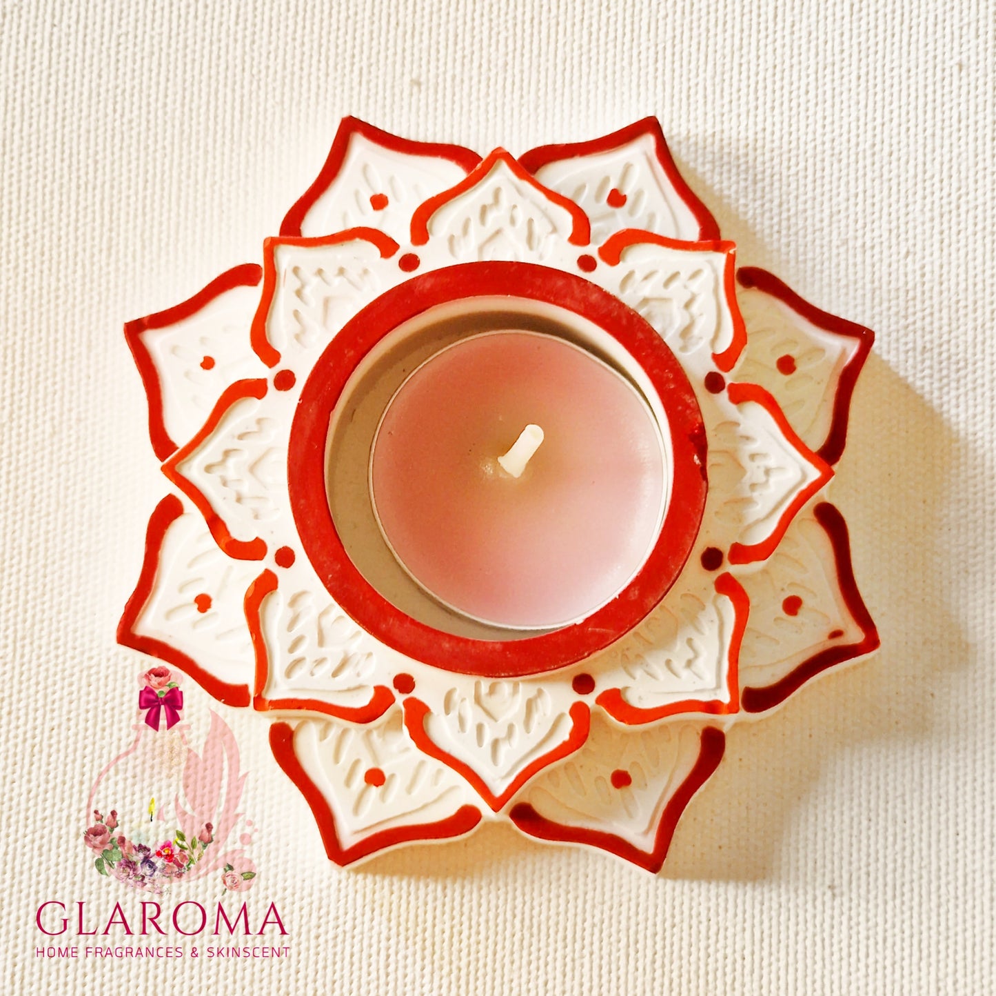 Lotus Layered Tea Candle Tray - Boishakh