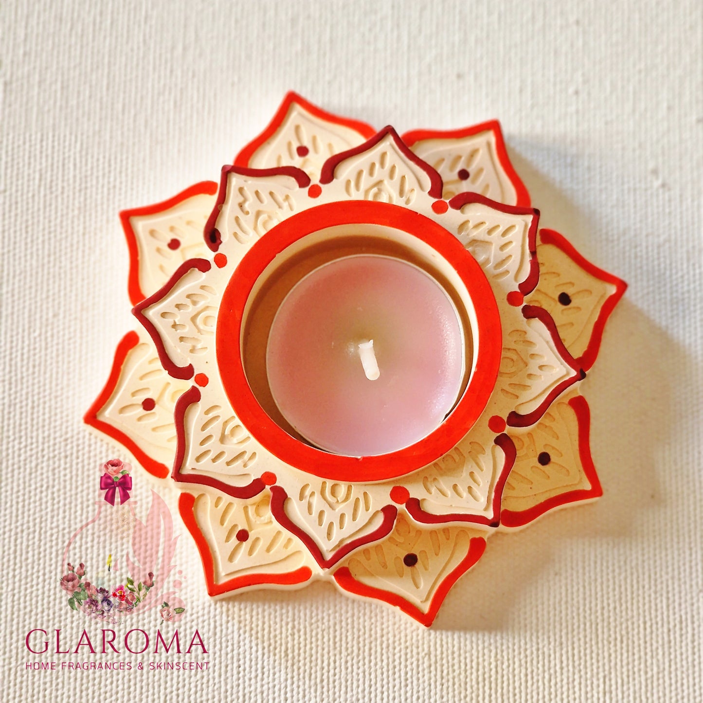 Lotus Layered Tea Candle Tray - Boishakh