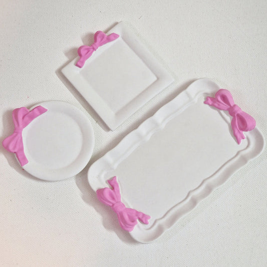 Pink Bow Deco Tray