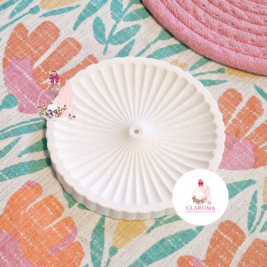 Round Ridges Large Incense Holder