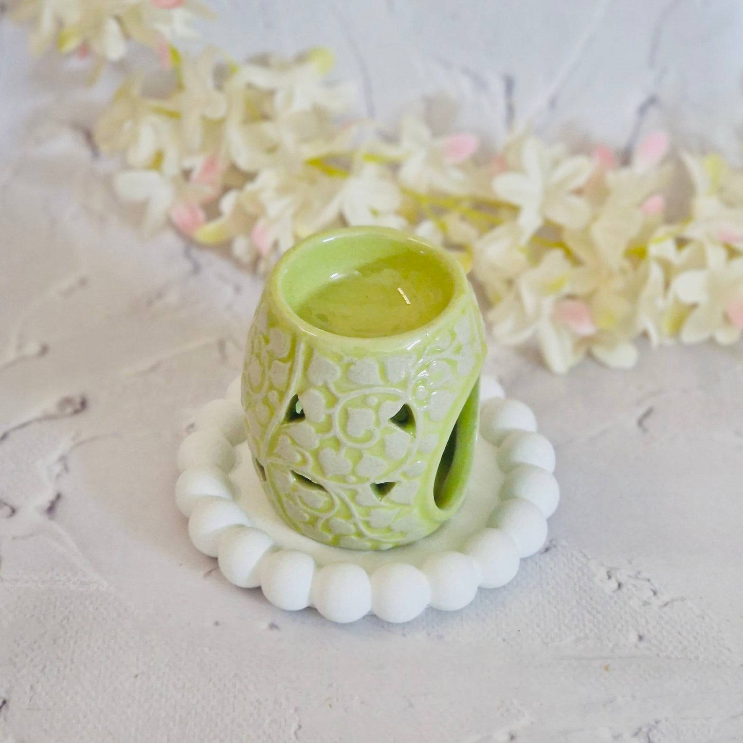 Carved Motif Ceramic Oil Burner