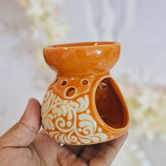 Round Motif Ceramic Oil Burner