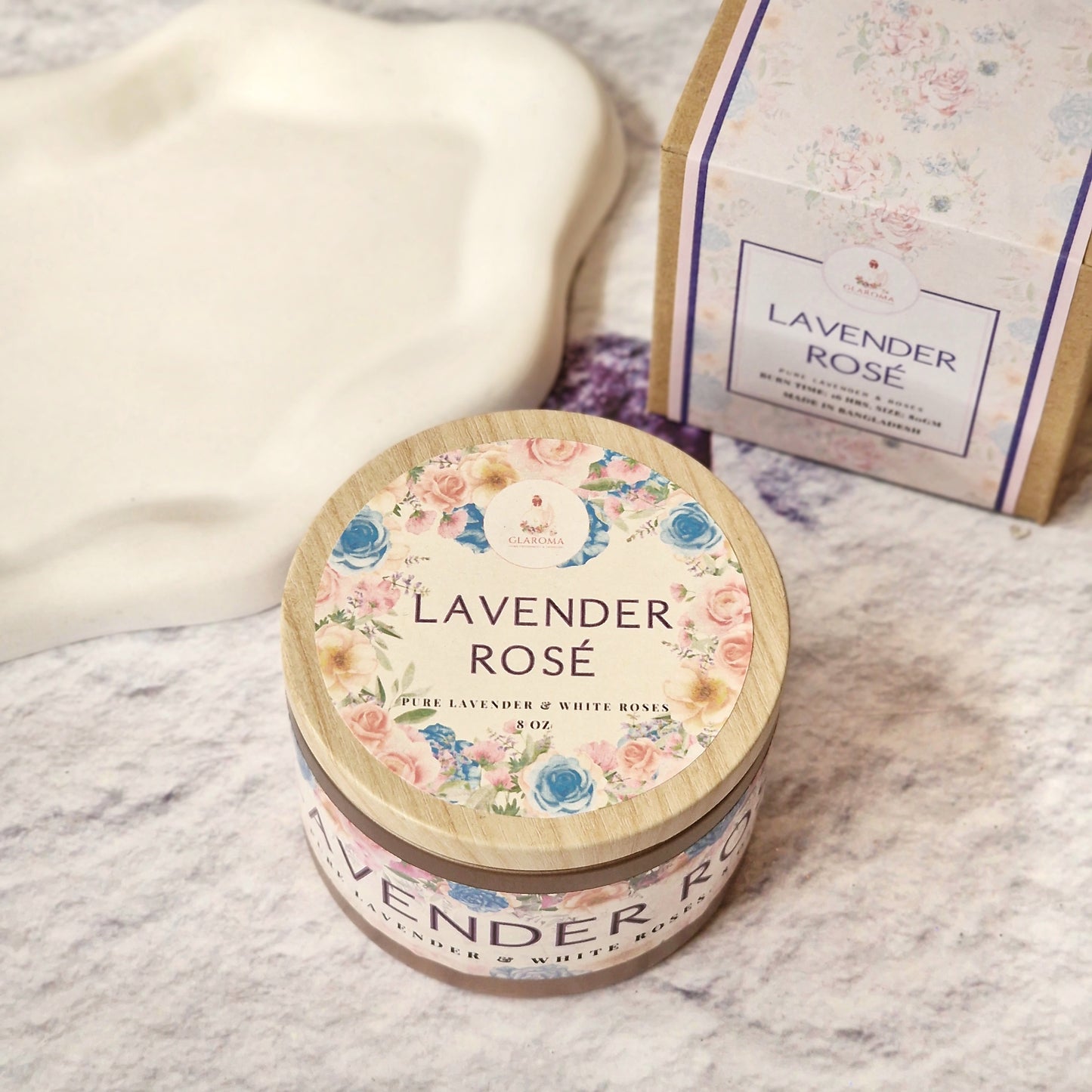 Lavender Rosé Tin Candle