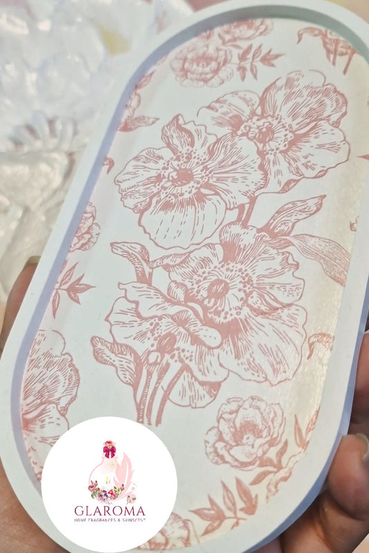 Soft Floral - Art Deco Tray