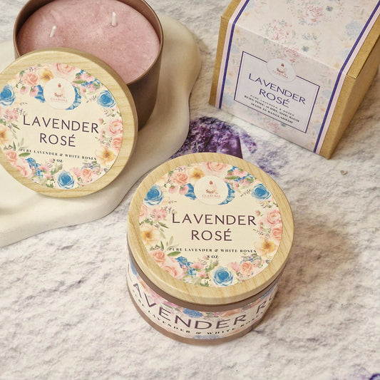 Lavender Rosé Tin Candle