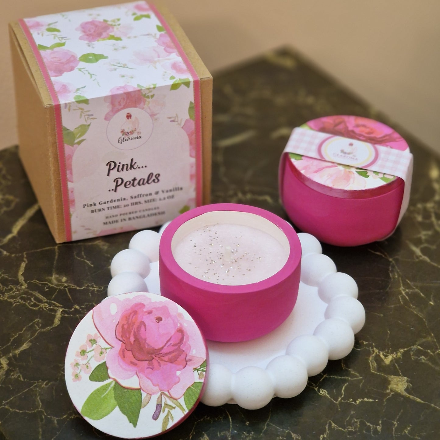 Pink Petals Scented Candle - Ramadan 2026