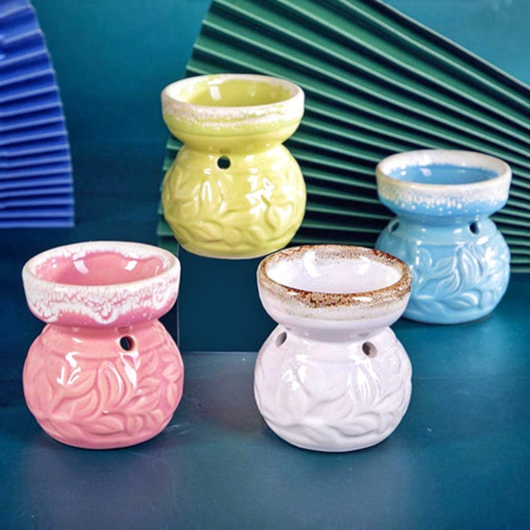 Embossed Pastel Ceramic Oil Burner