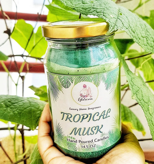 Tropical Musk Scented Candle - Sale